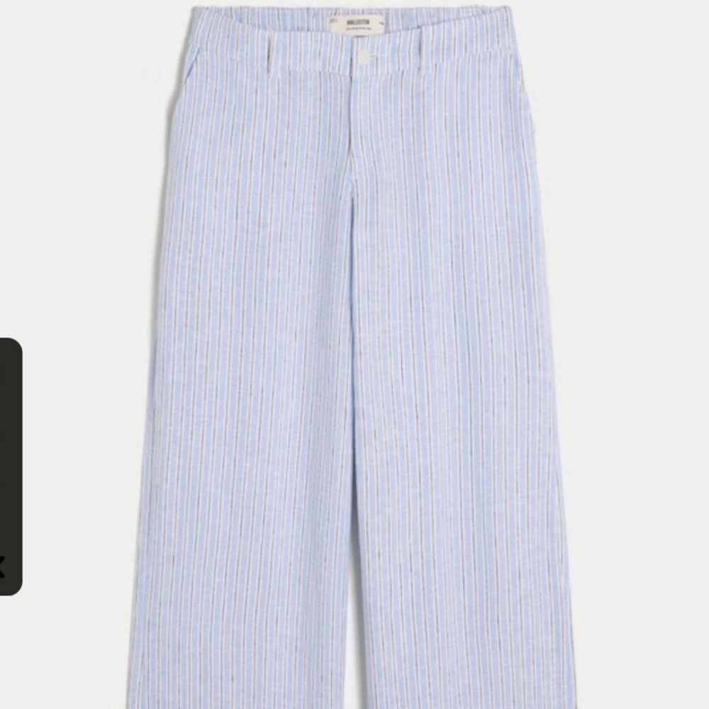 Hollister Women’s Light Blue Striped Chinos